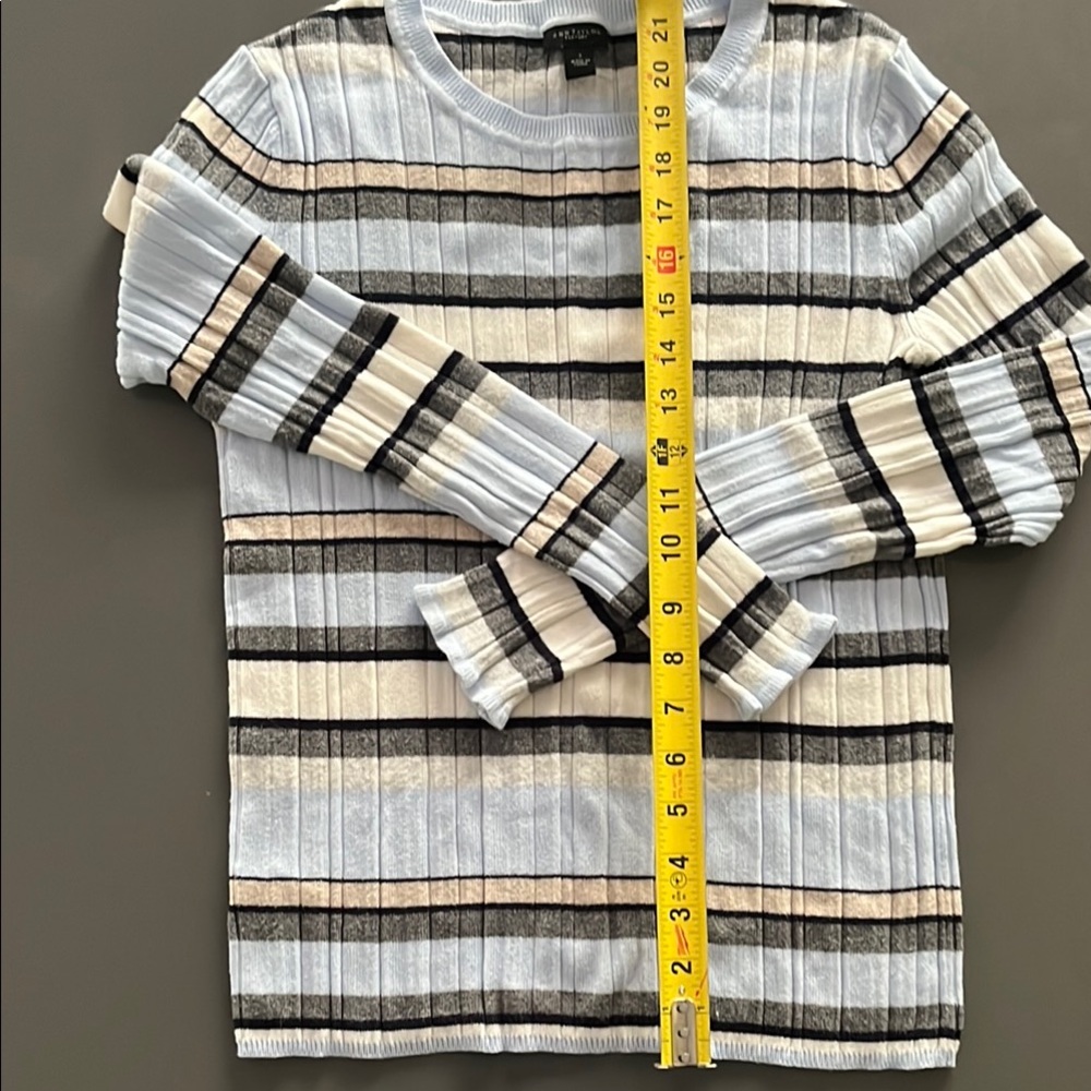 Ann Taylor Factory Long Sleeve Striped Sweater